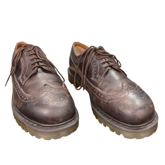 Dr. Marten’s Unisex Brown Leather Brogue Wingtip Oxfords Size M 10 W 11 main image 4